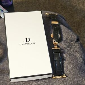 Black and Gold Men's Watch Strap